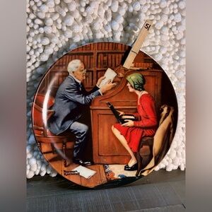 Norman Rockwell Decorative Plate The Professor